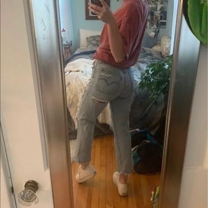 Levi’s Distressed Wedgie Straight Jeans